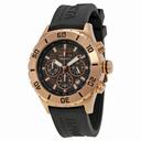 Invicta Signature II Chronograph Rose Gold-tone Black Rubber Strap Men's Watch 7380