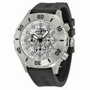 Invicta Signature II Chronograph Silver Dial Black Rubber Strap Men's Watch 7376