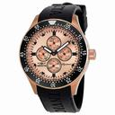 Invicta Signature II Rose Gold-tone Dial Stainless Steel Black Rubber Men's Watch 7403