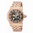 Invicta Specialty Black Skeletal Dial Rose Gold-tone Ion Plated Stainless Steel Men's Watch 14553
