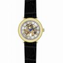 Invicta Specialty Mechanical Silver Skeletal Dial Black Leather Men's Watch 17244
