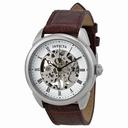 Invicta Specialty Mechanical White Skeleton Dial Light Brown Leather Men's Watch 17185