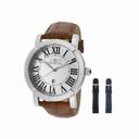 Invicta Specialty Silver Dial Brown Leather Mens Watch 13970