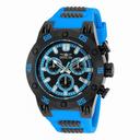 Invicta Speedway Black Dial Blue Rubber Men's Quartz Watch 19851