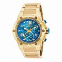 Invicta Speedway Chronograph Blue Dial Gold Ion-plated Men's Watch 19532