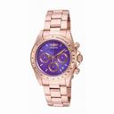 Invicta Speedway Chronograph Purple Dial Rose Gold Ion-plated Ladies Watch 16659