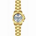 Invicta Speedway Chronograph Silver Dial Gold-plated Men's Watch 17312