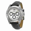 Invicta Speedway Chronograph White Dial Black Leather Men's Watch 7031
