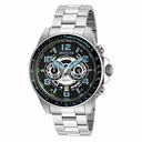 Invicta Speedway Dual Time Black Skeleton Dial Stainless Steel Men's Watch 19283