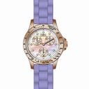 Invicta Speedway Multi-Function Mother of Pearl Dial Purple Silicone Ladies Watch 21988