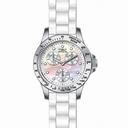Invicta Speedway Multi-Function Mother of Pearl Dial White Silicone Ladies Watch 21972