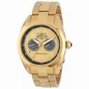 Invicta Speedway Multi-Function Rose Dial 18kt Gold-plated Men's Watch 14704
