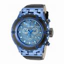 Invicta Subaqua Blue Mother of Pearl Dial Black Leather Men's Chronograph Watch 18457
