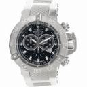 Invicta Subaqua Chronograph Black Dial White Polyurethane Band Men's Watch 14001