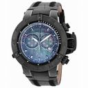 Invicta Subaqua Chronograph Black Mother of Pearl Dial Black Leather Men's Watch 18450