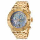 Invicta Subaqua Chronograph Blue Mother of Pearl Dial Yellow Gold-plated Men's Watch 16886
