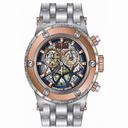 Invicta Subaqua Chronograph Brown Rose Skeletal Dial Stainless Steel Men's Watch 13741