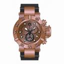 Invicta Subaqua Chronograph Rose Dial Black Polyurethane Men's Watch 15806