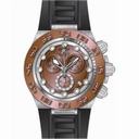 Invicta Subaqua Chronograph Rose Gold Dial Black Polyurethane Watch 15576