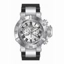 Invicta Subaqua Chronograph Silver Dial Black Silicone Men's Watch 16877