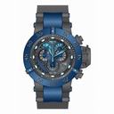 Invicta Subaqua Mechanical Chronograph Gunmetal Dial Grey Polyurethane Blue Ion-plated Men's Watch 18524
