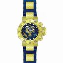 Invicta Subaqua Reserve Mechanical Chronograph Blue Dial Blue Polyurethane Gold-plated Men's Watch 18521