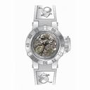 Invicta Subaqua Silver Skeleton Dial White Silicone Ladies Watch 16869