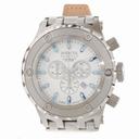 Invicta Subaqua White Dial Stainless Steel Leather Men's Chronograph Watch 10162