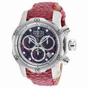 Invicta Venom  Chronograph Black and Red Dial Red Leather Ladies Watch 18309