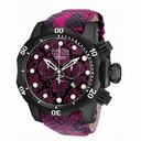 Invicta Venom Chronograph Black and Pink Dial Black and Pink Leather Men's Watch 19003