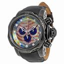 Invicta Venom  Chronograph Brown and Blue Rainbow Dial Distressed Black Leather Men's Watch 15956