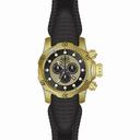 Invicta Venom Chronograph Gold and Black Dial Black Silicone Men's Watch 20443