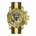 Invicta Venom Chronograph Gold Dial Brown Silicone Men's Watch 14464