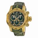 Invicta Venom Chronograph Green Dial Green Leather Ladies Watch 14968