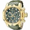 Invicta Venom Chronograph Green Dial Green Leather Men's Watch 14966
