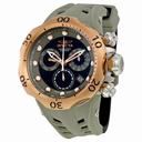 Invicta Venom Chronograph Grey and Blue Dial Grey and Black Silicone Swiss Quartz Men's Watch 16994
