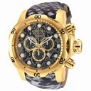 Invicta Venom Chronograph Grey Pattern Dial Grey Leather Men's Watch 18301