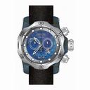 Invicta Venom Chronograph Titanium Dial Black Leather Men's Watch 15997