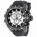 Invicta Venom Chronopgraph Silver and Black Dial Black Silicone Men's Watch 20398