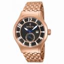 Invicta Vintage Black Dial Rose Gold-plated Men's Watch 12233