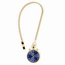 Invicta Vintage Blue Dial Gold-tone Pocket Watch with a Gold-tone Chain 19673