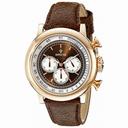 Invicta Vintage Chronograph Brown and Silver Dial Brown Leather Men's Watch 13059