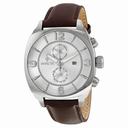 Invicta Vintage Quartz Silver Dial Brown Leather Strap Men's Watch 12206