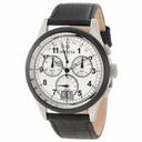Invicta Vintage Reserve Silver Dial Stainless Steel Black Leather Men's Watch 10759