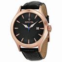 Invicta Vintage Silver Dial Black Leather Men's Watch 12239