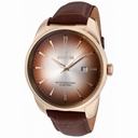 Invicta Vintage Silver-brown Dial Leather Band Quartz Men's Watch 11740
