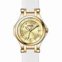Invicta Wildflower Gold Dial White Polyurethane Ladies Watch 21756