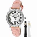 Invicta Wildflower Silver Dial Pink Leather Ladies Watch 13967
