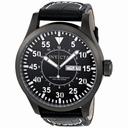 Invitca Black Dial Black Genuine Calf Skin Leather Men's Watch 11200