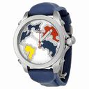 Jacob and Company Five Time Zone Diamond Accent Continents Dial Unisex Watch JCM126